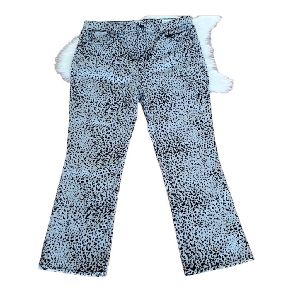 #308 Rag & Bone Hana Velvet Print Cheetah Jeans - image 3